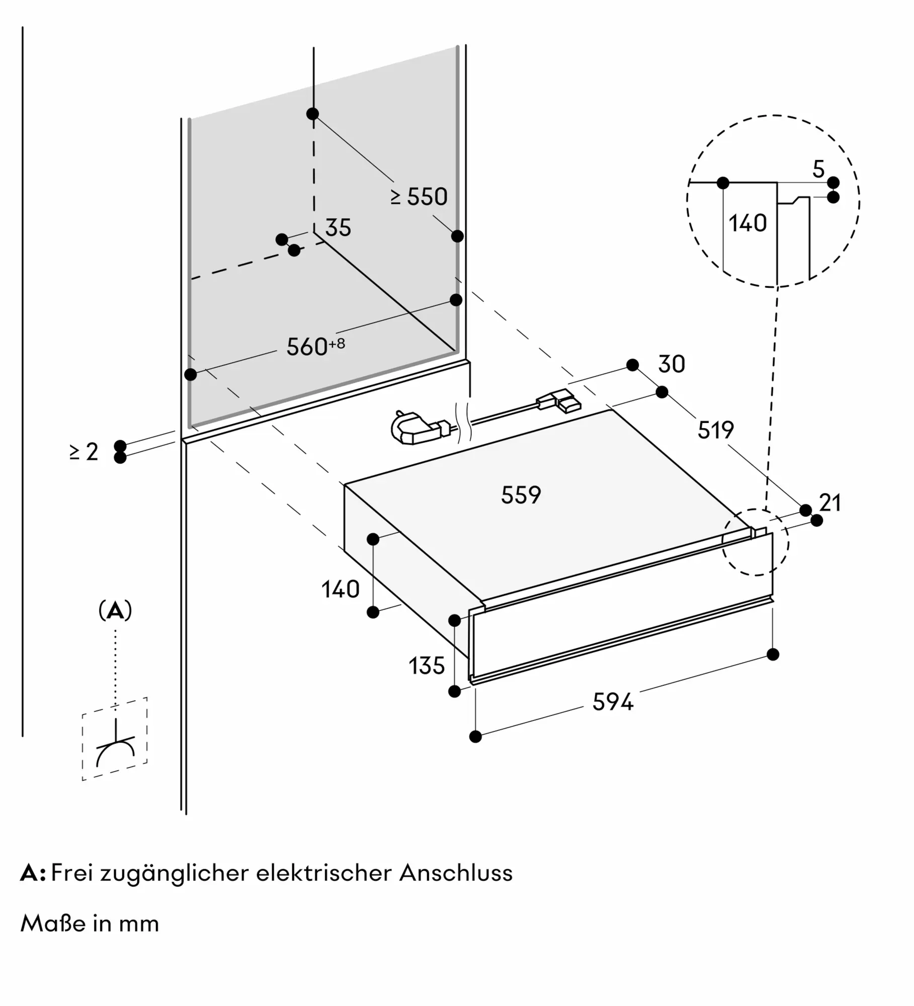نمای انفجاری کشو گرمکن گگنو (GAGGENAU) مدل GW251100